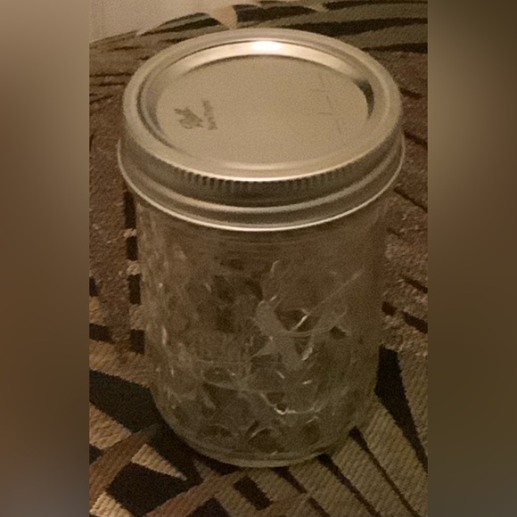 ORANGE 1/2 PINT MASON JAR w/ LED FAIRY-LIGHTS/HANDMADE - Picture 8 of 8